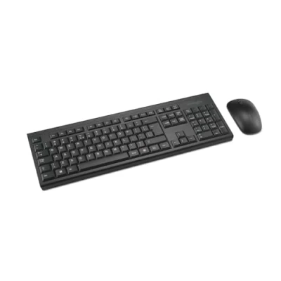 Afbeelding van Kensington EQ KM150 Draadloze Desktop Set Toetsenbord en Muis 63% Post consumer Gerecycled Plastic Zwart