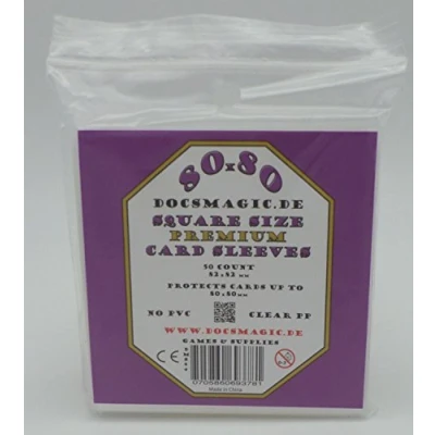 Afbeelding van docsmagic.de 50 Premium Medium vierkant gezelschapspel hoezen 80x80 82x82