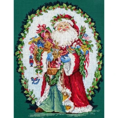 Afbeelding van Borduurpakket LETI 8005 Jolly Saint Nick telpatroon om te borduren
