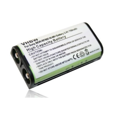 Afbeelding van vhbw Reservebatterij voor Sony BP HP550 11 hoofdtelefoon, draadloze hoofdtelefoon (700 mAh, 2,4 V, NiMH)