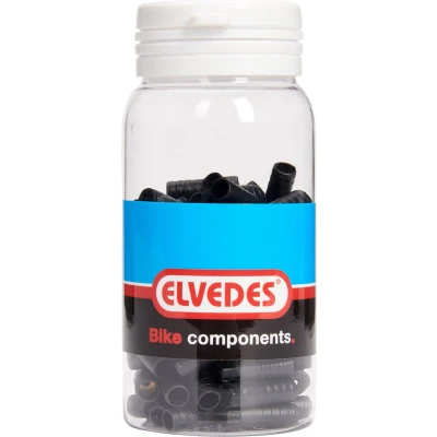 Afbeelding van Elvedes Kabelhoedje 4,3mm PVC zwart sealed (100st)