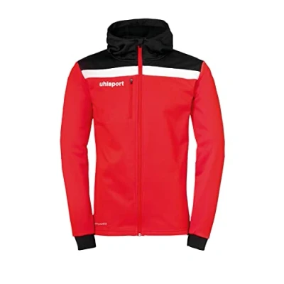 Afbeelding van uhlsport Sweater met rits voor kinderen, Maat: 140, Rot/schwarz/weiß