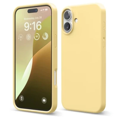 Afbeelding van elago Compatibel met iPhone 16 Plus hoesje, hoogwaardige vloeibare siliconen hoes, volledige beschermhoes, schokbestendig, slanke telefoonhoes