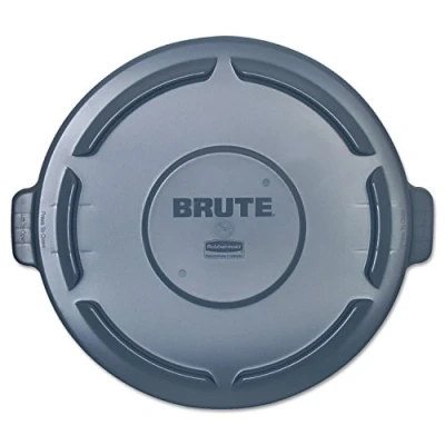 Afbeelding van Rubbermaid Commercial Products FG264560GRAY ruwe Lldpe ronde deksel grijs, 1