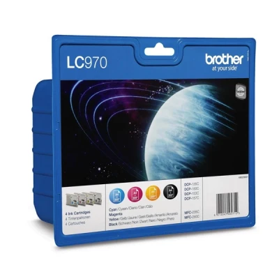 Image de Brother Brlc970bcmybl Ink Multi Noir/cyan/magenta/jaune Blis (lc970valbp)