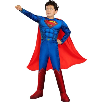 Afbeelding van FUNIDELIA Deluxe Superman Kostuum voor jongens Justice League Maat: 135 152 cm