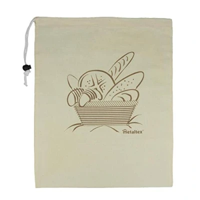 Afbeelding van Metaltex 239243 Broodzak Katoen Wit 34 x 43 cm Hoeveelheid: 1 stuk