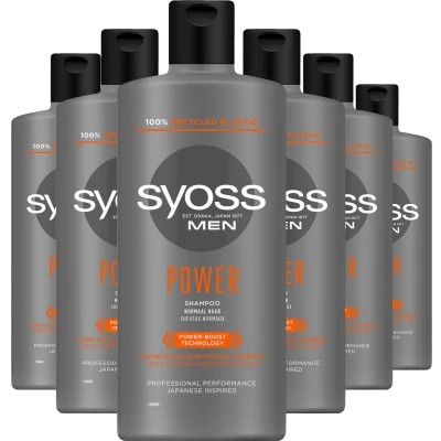 Afbeelding van 6x Syoss Men Shampoo Power 440 ml