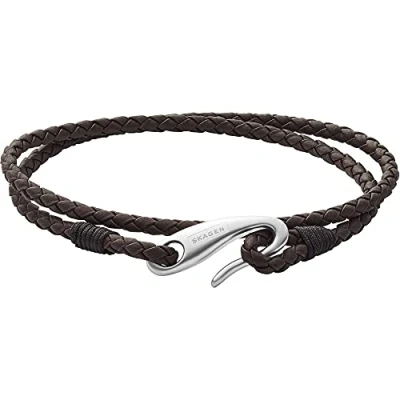 Afbeelding van Skagen heren Hulsten armband van leer SKJM0174040