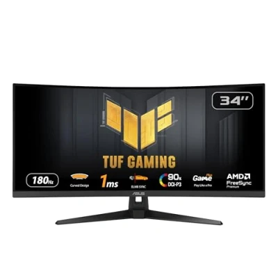 Afbeelding van ASUS TUF Gaming VG34VQ3B, 86,4 cm (34&quot;), 3440 x 1440 Pixels, UltraWide Quad HD, LED, 1 ms, Zwart