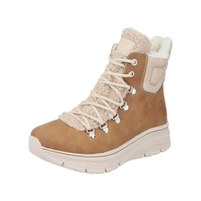 Afbeelding van Rieker Snowboots, Dames, Maat: 40, Braun Hoogwaardig imitatieleer