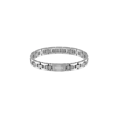 Afbeelding van BOSS Metal LINK Essentials Armband, Heren, Maat: One Size, Silber