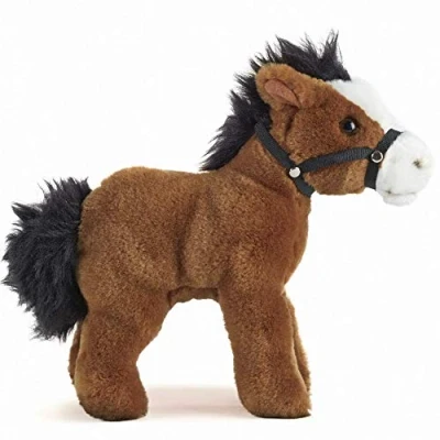 Afbeelding van Living nature knuffelpaard met hoofdstel 20 cm