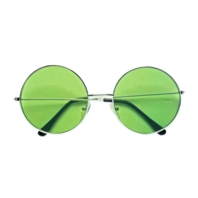 Afbeelding van Widmann 68616 jaren &#039;70 bril met groene glazen, hippiebril, drummer, carnaval, themafeest