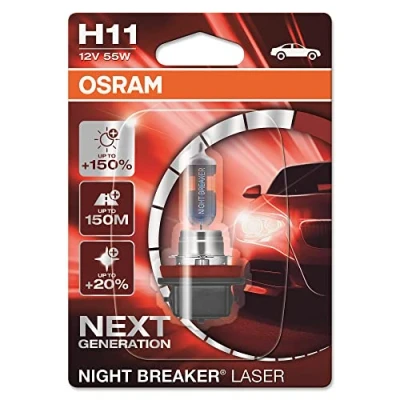 Image de 1 ampoule osram night breaker laser h11 12v 55w