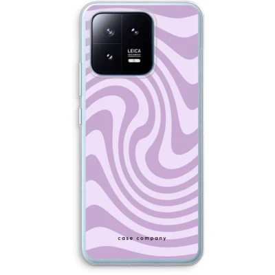Afbeelding van Case Company® hoesje geschikt voor Xiaomi 13 Pro Swirl Paars Soft Cover Telefoonhoesje Bescherming aan alle Kanten en Schermrand