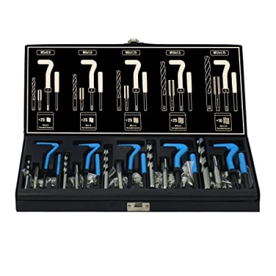 Afbeelding van 131 stuks interieur I Schroefdraadreparatie M5 M6 M8 M10 M12 Onderhoud zoals Helicoil