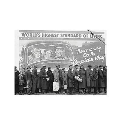 Afbeelding van Kunstdruk Time Life World&#039;s Highest Standard of Living 30x40cm