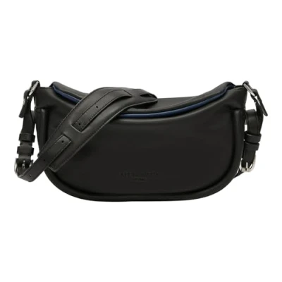 Afbeelding van LIEBESKIND BERLIN Leren Schoudertas Fab 5 Kodiaq Sheep Hobo Black Zwart