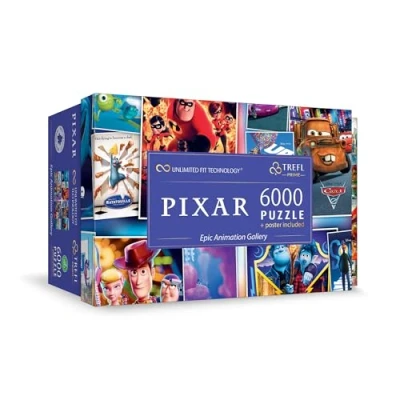 Afbeelding van Trefl Prime UFT Puzzel: Disney Pixar, Epic Animation Gallery 6000 stukjes, grote puzzel, dikste karton, voor volwassenen en kinderen vanaf 12 jaar