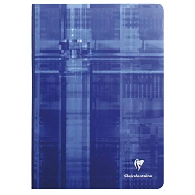 Afbeelding van Clairefontaine 9162C Notitieboek, brochure achterkant van canvas, A4, 21 x 29,7 cm, 288 pagina&#039;s, kleine ruitjes, wit papier, 90 g, gelamineerde kaartomslag, willekeurige kleur