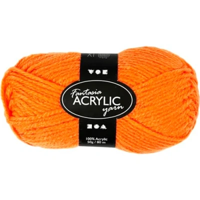 Afbeelding van Creativ Company Acrylgaren Neon Oranje, 50gr