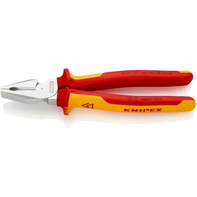 Image de KNIPEX 02 06 225 pince multiprise isolée avec branches multi composants, testée VDE, chromée mm