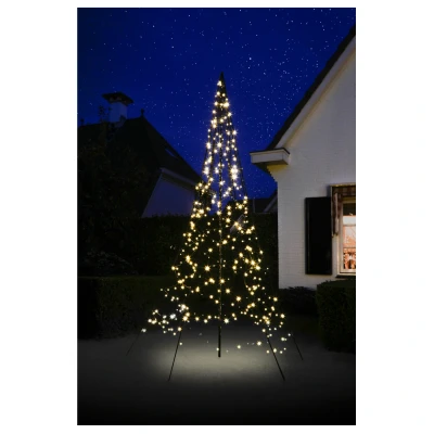 Afbeelding van Fairybell Vlaggenmast Kerstboom 3 meter 360 LED lampjes Inclusief mast Warm wit