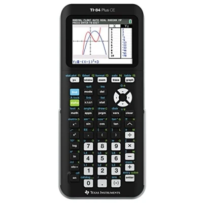 Afbeelding van Texas Instruments TI 84 Plus CE grafische rekenmachine, zwart (verpakking zonder frustratie) (84 PLCE/PWB/2L1/A)