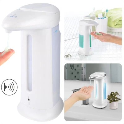 Afbeelding van Cheqo Automatische Zeepdispenser Zeeppompje Zeeppomp Contactloos 330 ml Wit Voor Vloeibare Zeep en Handgel