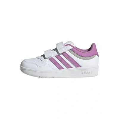 Afbeelding van adidas HOOPS 4.0 SHOES schoenen, uniseks, kinderen, Ftwr Wit/Gepreloved Paars/Grijs Twee, 33 EU