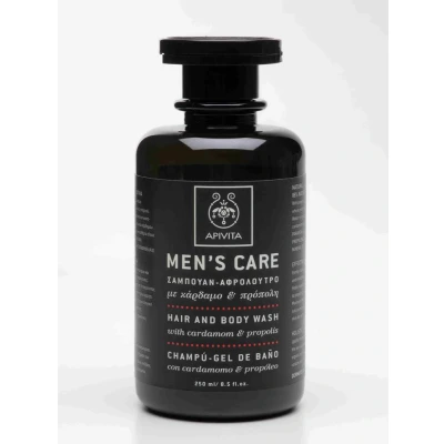 Afbeelding van Apivita Men&#039;s Care Hair and Body Wash Gel 250ml Voor Mannen