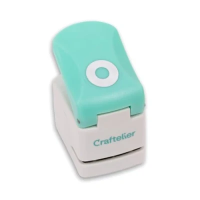 Afbeelding van Craftelier Perforator voor verstevigingsringen en cirkels geschikt papier cartrines, speciaal scrapbooking handwerk Hendel met een diameter van 0,63 cm · 0,25 inch