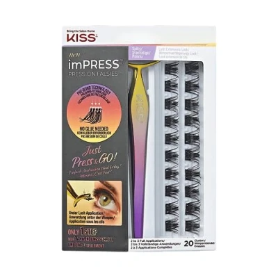 Afbeelding van imPRESS Kunstwimpers Zelfklevend Wimperextensie Lashes Valse Wimpers Geen irratie Herbruikbaar Press on Falsies Spiky