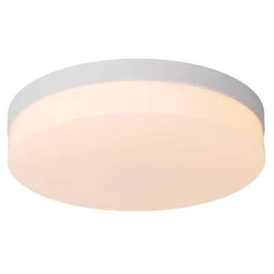Afbeelding van Lucide BISKIT Plafonnière Badkamer Ø 34,5 cm LED 1x24W 2700K IP44 Wit