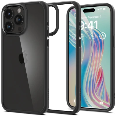 Afbeelding van Spigen Ultra Hybrid TPU Back Cover Zwart Apple iPhone 15 Pro