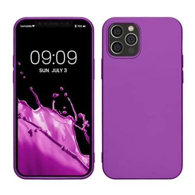 Afbeelding van kwmobile telefoonhoesje geschikt voor Apple iPhone 12 / Pro Hoesje smartphone Back cover in metallic paars
