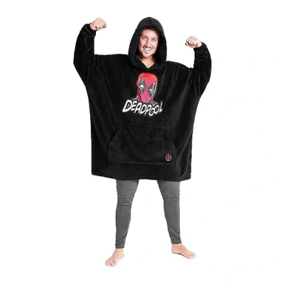 Afbeelding van Marvel Geruite trui voor heren, oversized fleece sweatshirt, Zwart/Rood