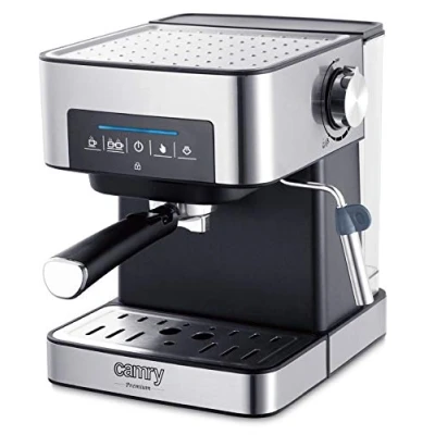 Image de Combine Expresso Cafetiere Camry CR 4410 Arrêt Automatique 850W 1.6L Acier Inoxydable Noir