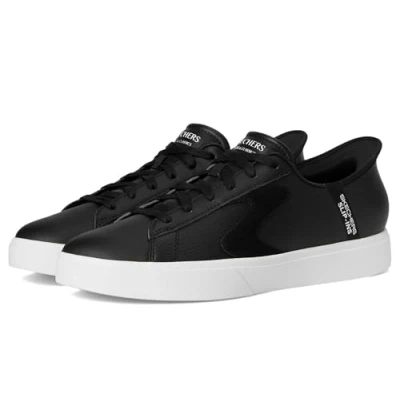 Afbeelding van Skechers Hands free Slip ins Eden Lx Strando Sneakers voor heren, Duraleather zwart witte rand