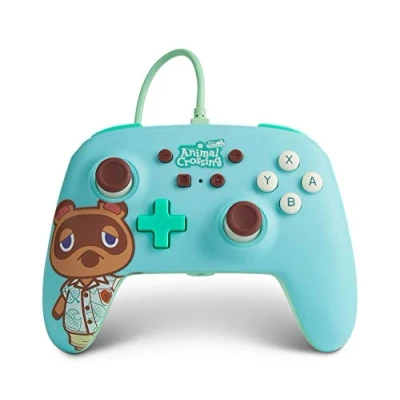 Image de Manette Filaire améliorée PowerA pour Nintendo Switch Edition Animal Crossing Tom Nook