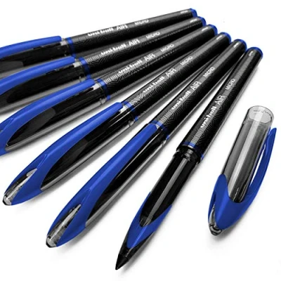 Afbeelding van Uni Ball Air Micro UBA 188 M rollerbalpen, dun, 0,5 mm, blauw, 6 stuks