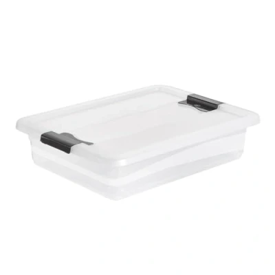 Afbeelding van Keeeper Cornelia opbergdoos met deksel en sluitsysteem, 39,5 x 29,5 9,5 cm, 7 l, transparant