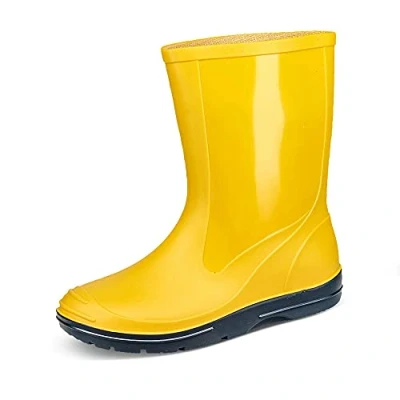 Afbeelding van Beck Basic 486 Regenlaarzen, kinderen, uniseks, rubber, Geel 5m