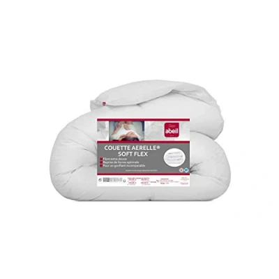Image de Couette de lit premium tempérée 350g blanc Aerelle soft flex ABEIL Dimension 200x200
