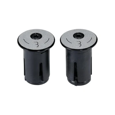 Afbeelding van BBB Cycling Aluminium Reflecterende Stuurdoppen Fiets ScrewOn End Caps Racefiets &amp; MTB 2 stuks Zwart BHT 97R