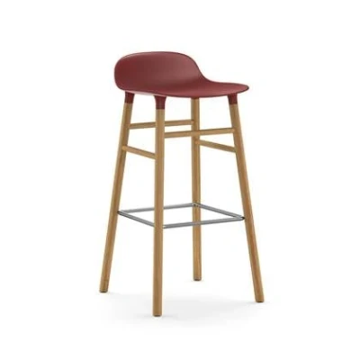 Afbeelding van Normann Copenhagen Form Barkruk Low 75 cm Eiken Donkerrood