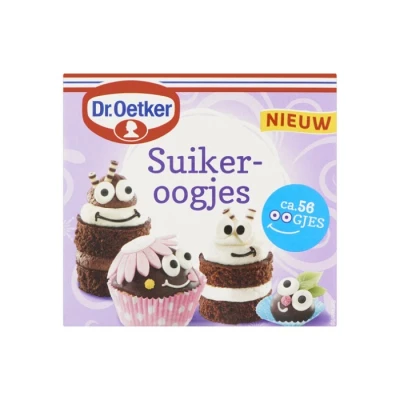 Afbeelding van Dr. Oetker Suikerfiguren Oogjes 56st. (Ø10mm)