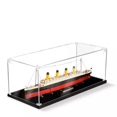 Afbeelding van Transparante acryl vitrine voor Lego 10294 Titanic, stofdichte opbergdoos compatibel met (alleen behuizing, geen model) (3 mm)
