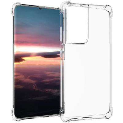 Afbeelding van iMoshion Hoesje Geschikt voor Samsung Galaxy S21 Ultra met Pasjeshouder Softcase Backcover pashouder Transparant